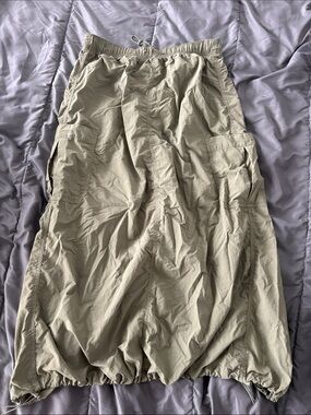 Love Tree Olive/Tan Maxi Cargo Skirt